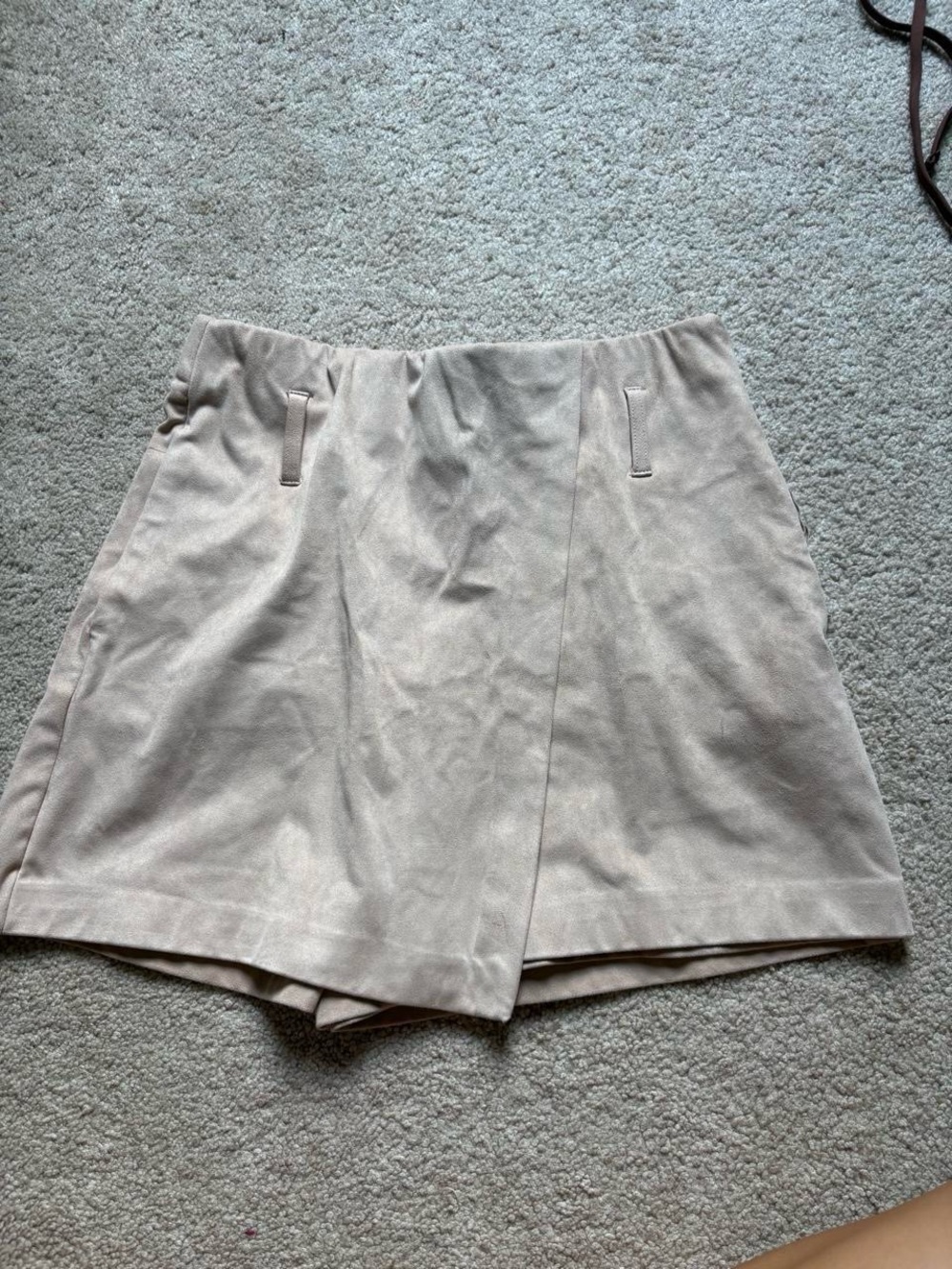 Zara Beige Wrap-Front Skort